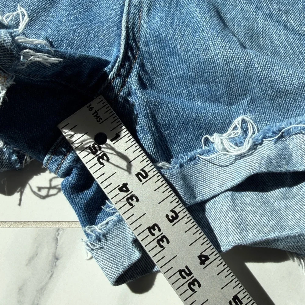 Madewell Curvy High-Rise Cut Off Blue Denim Jeans Women’s Size 24